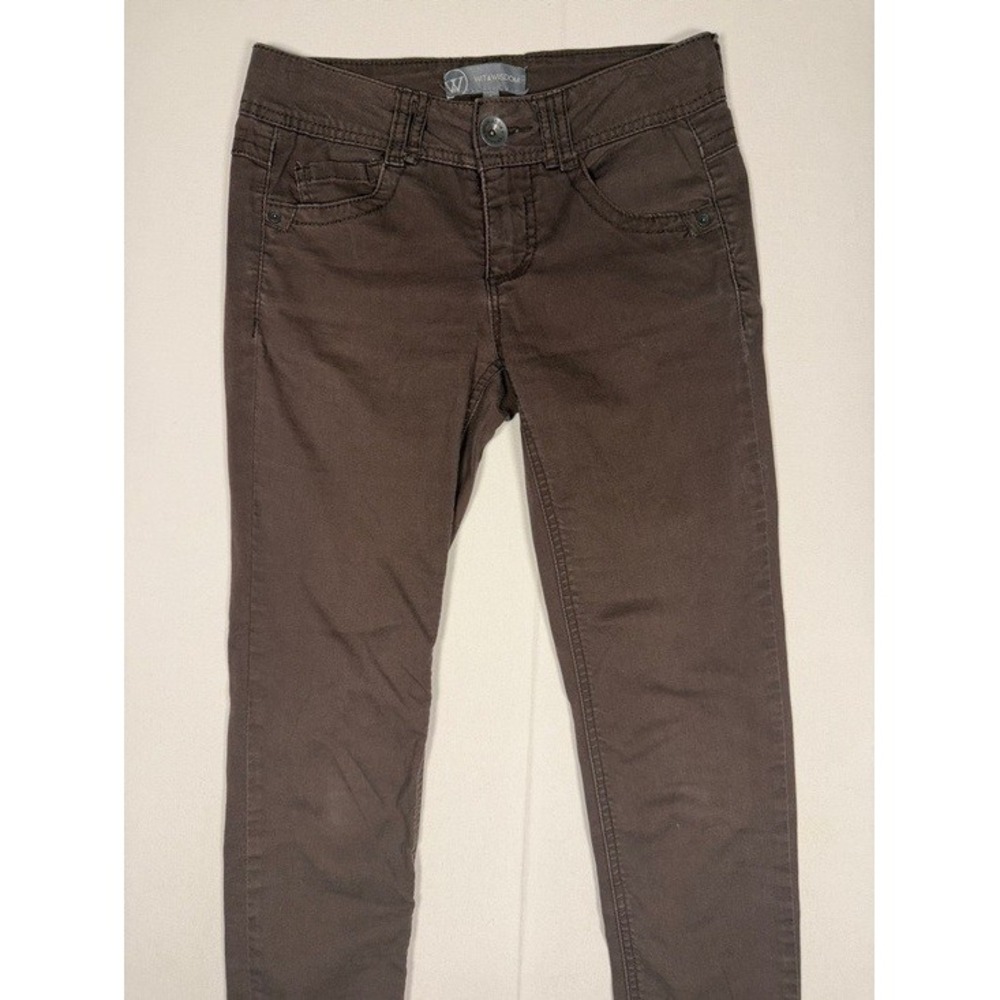 Wit & Wisdom Womens Brown Skinny Pants Mid Rise Stretch Cotton Size 0 B9-05 - Picture 3 of 10